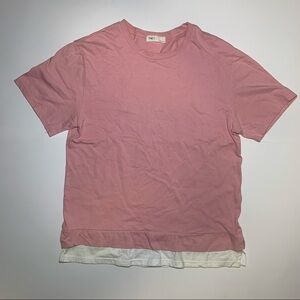 THE Pink Overshirt and White Undershirt Men Shirt Size Medium